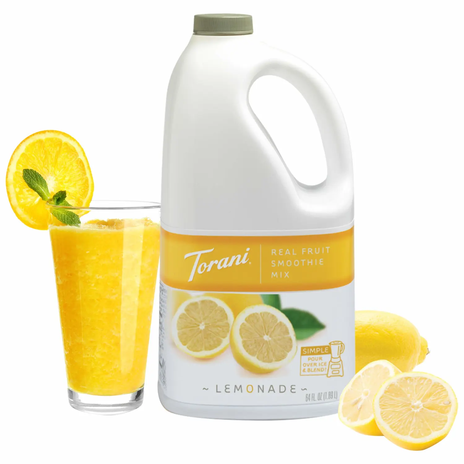 Torani Real Fruit Smoothie Mix, Lemonade, 64 Ounce