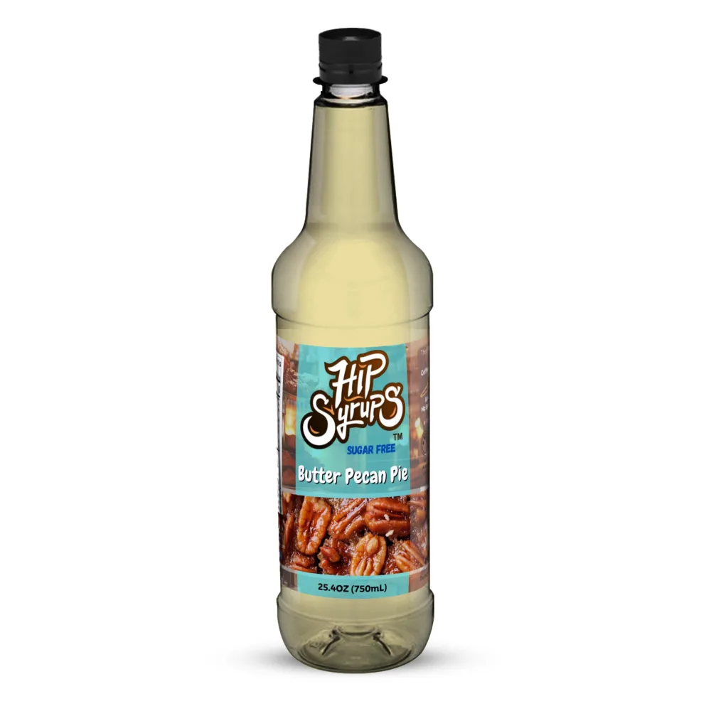 Hip Syrups - Butter Pecan Pie Sugar Free Simple Syrup Designed for Coffee, Hot Cocoa, Sugar Free