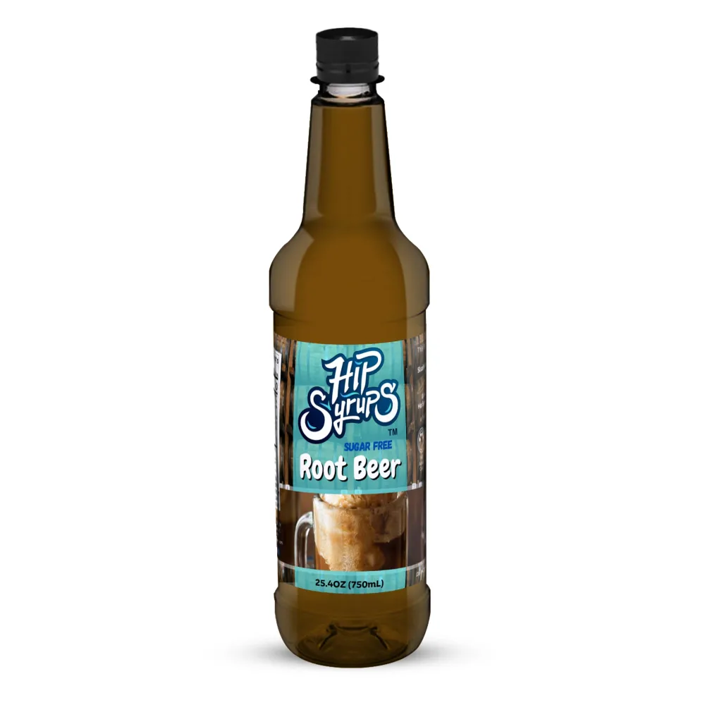 Hip Syrups - Root Beer Sugar Free Simple Syrup Designed for Water Flavor, Bubble Tea, Boba Tea, Cocktails, Sugar Free