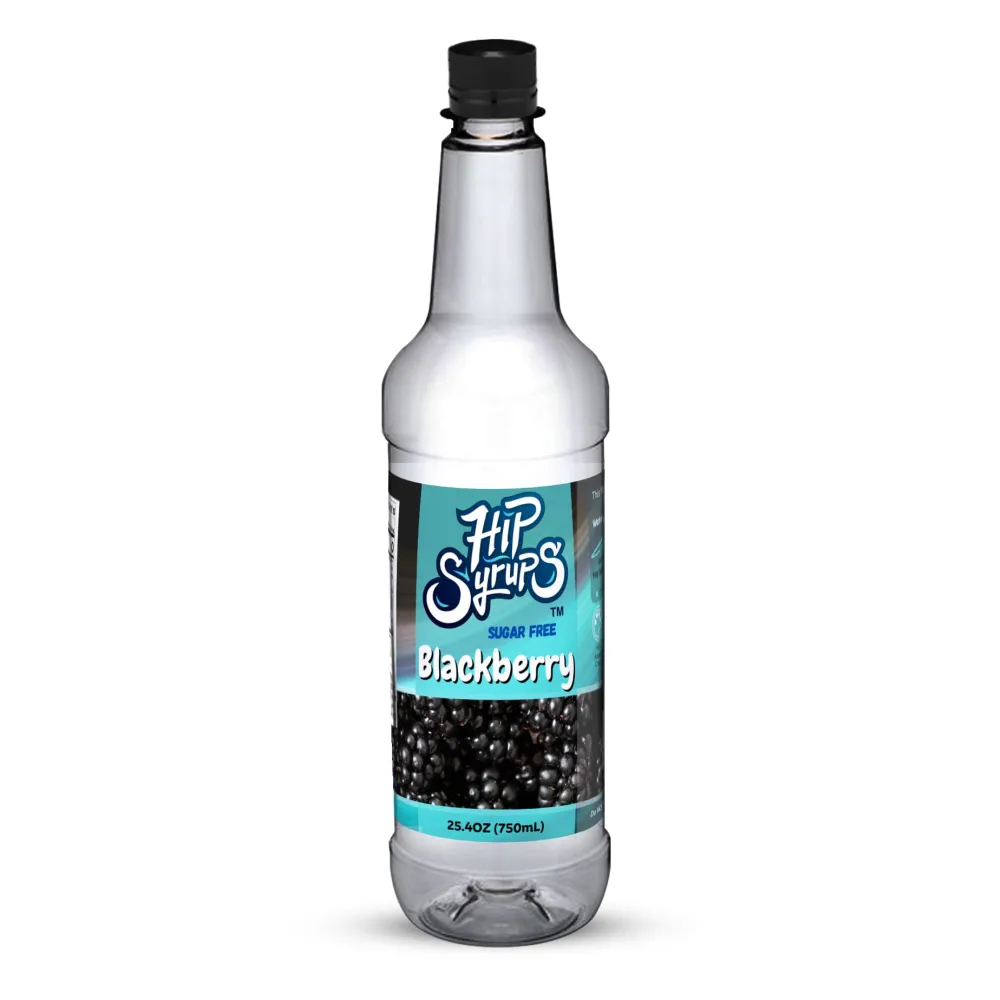 Hip Syrups - Blackberry Sugar Free Simple Syrup Designed for Water Flavor, Bubble Tea, Boba Tea, Cocktails, Sugar Free