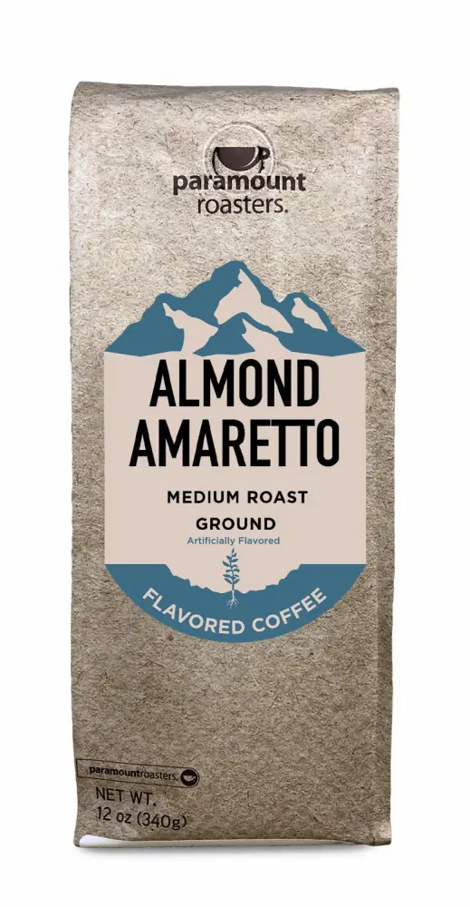 Almond Amaretto Flavored Ground Coffee, 1-12oz Medium Roast