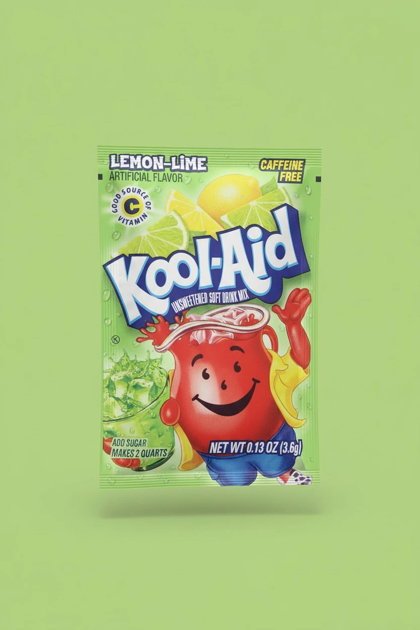 Kool Aid Lemon Lime Drink Mix 0.13 Ounce (Pack of 48)