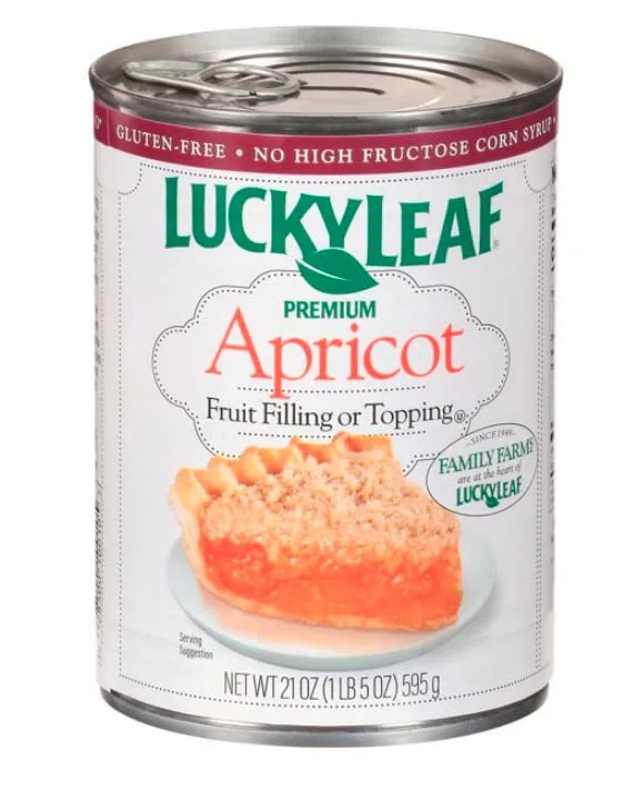 Lucky Leaf Premium Apricot Pie Filling or Topping 21 oz 4 Pack