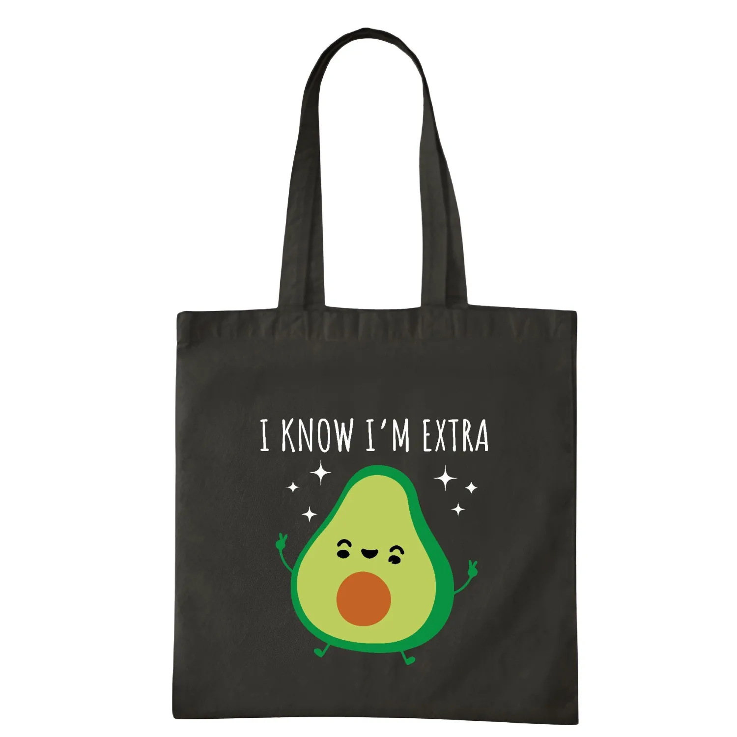 Avocado Gifts for Avocado Lovers Navy Black Multicolor Canvas Tote Bag
