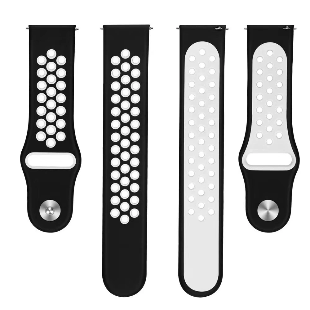 Two Tone Silicone Strap Breathable Reverse Buckle