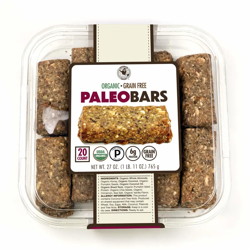 Universal Bakery Organic Paleo Bars, 1.35 Ounce (20 Count) (4 Pack)