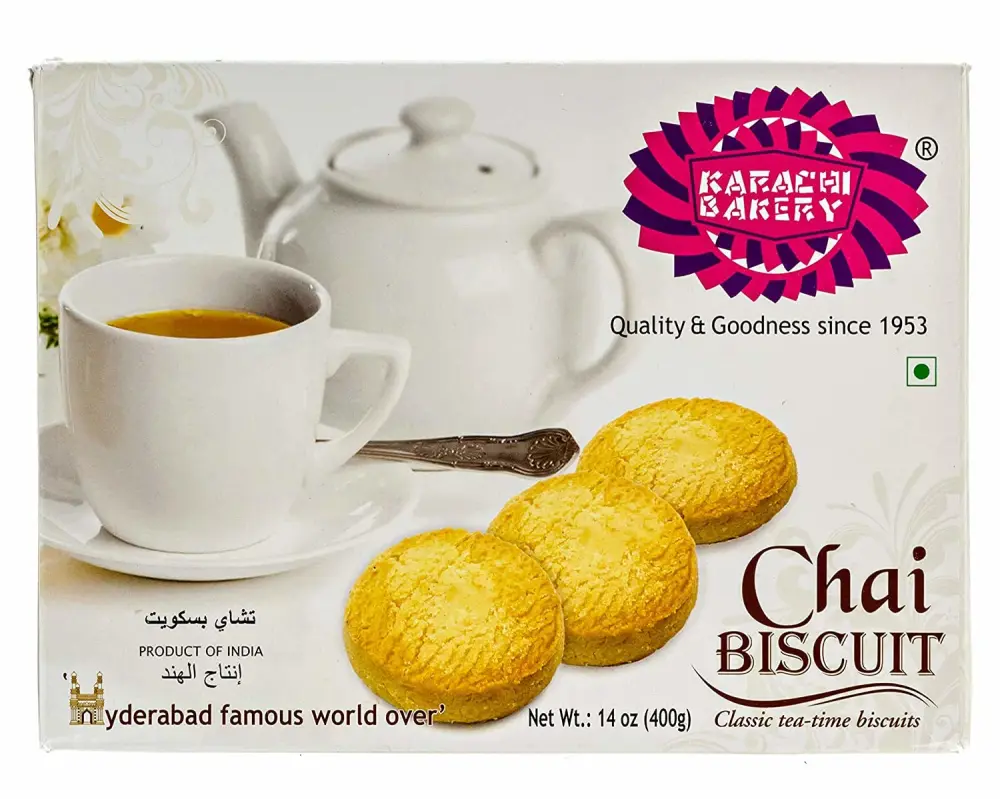 Karachi Bakery- Chai Biscuit , 14.10 oz (400 g), cookies, biscuits, indian snacks