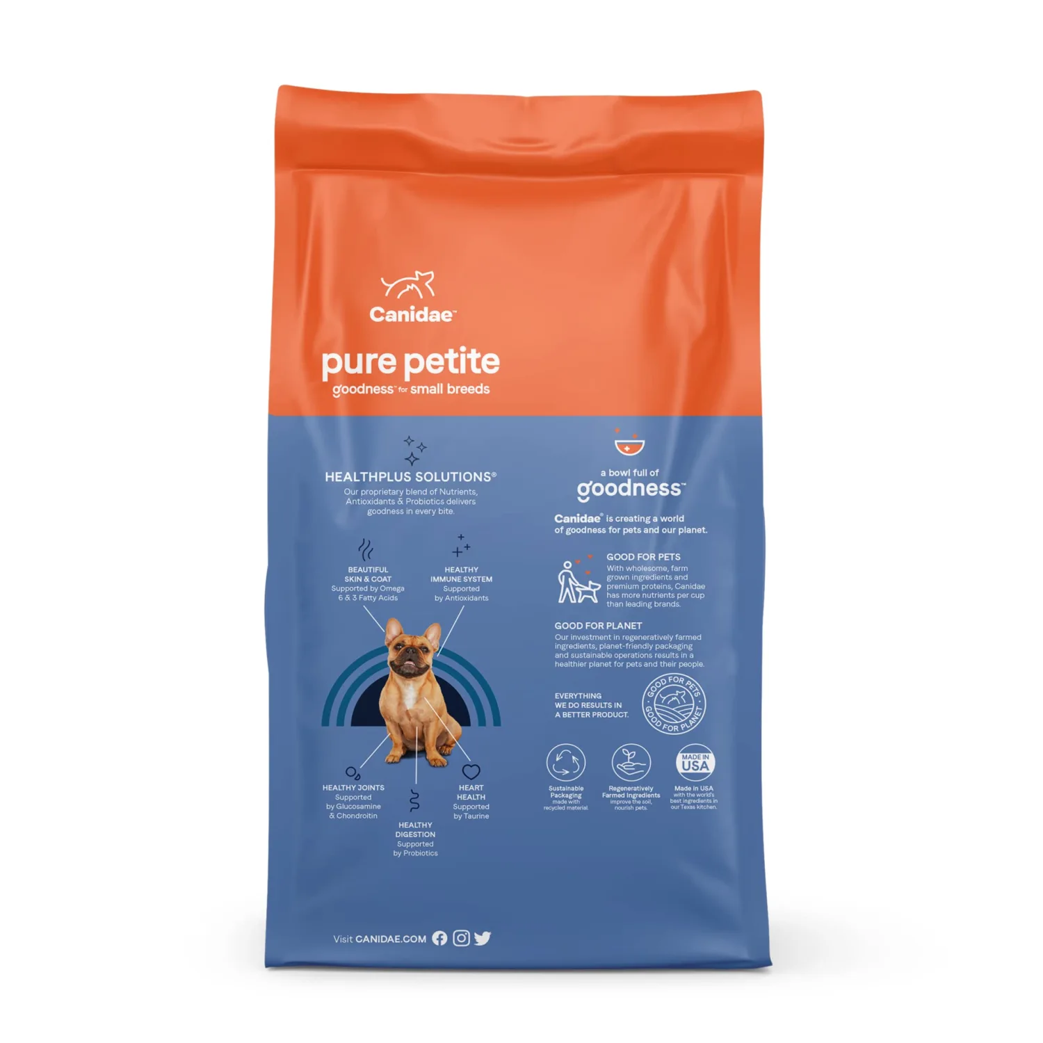 Canidae Pure Petite Freeze-Dried raw coated Recipe with Real Lamb Dog Dry 4 lbs.