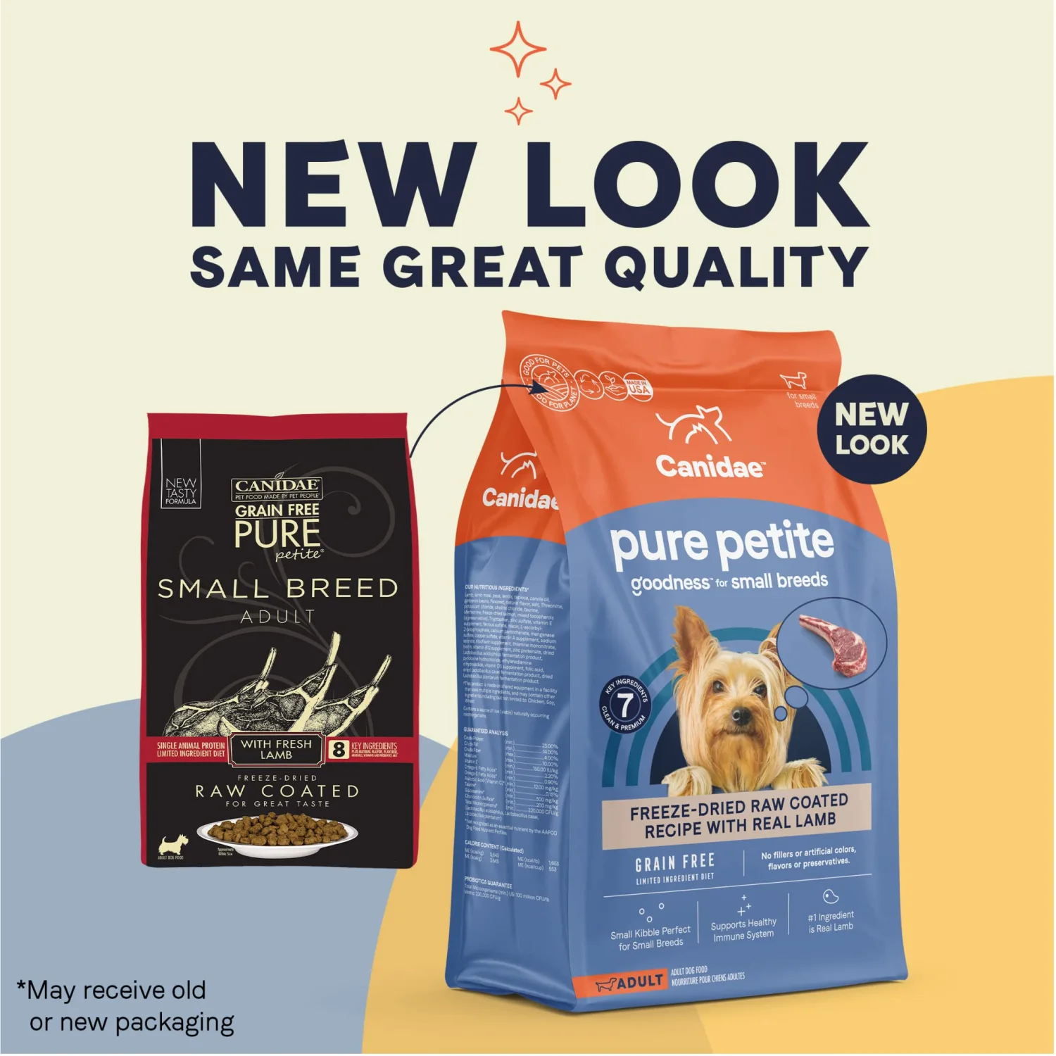 Canidae Pure Petite Freeze-Dried raw coated Recipe with Real Lamb Dog Dry 4 lbs.