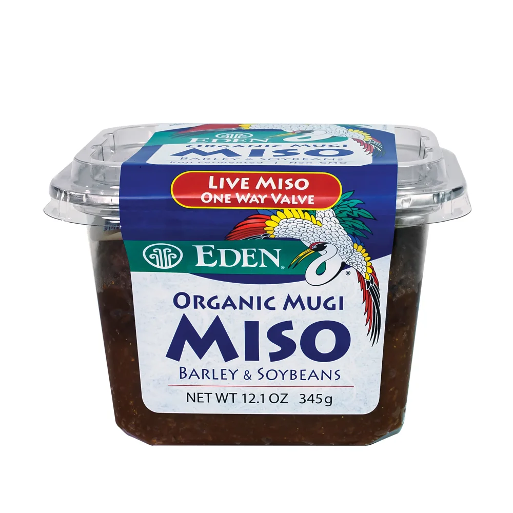 Eden Organic Mugi Miso Paste, Live Culture, Barley and Soybeans, Light and Versatile, Made in Japan, 12.1oz (345g)