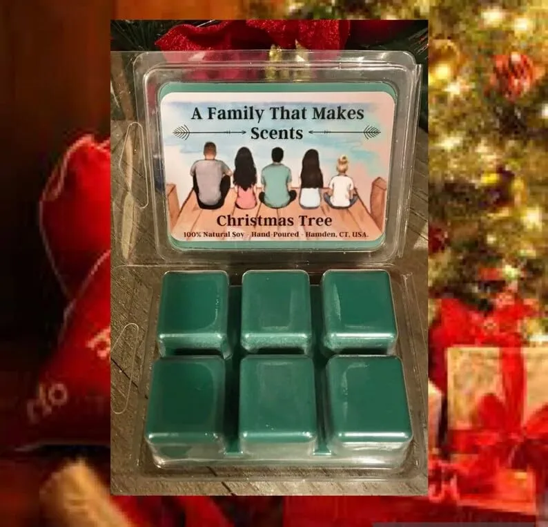 70 Scents- Strong Scent- Long Lasting - Eco-Friendly - Hand-Poured - Scented Wax Tarts- Choose Your Scent. Max Scent (Christmas Tree)