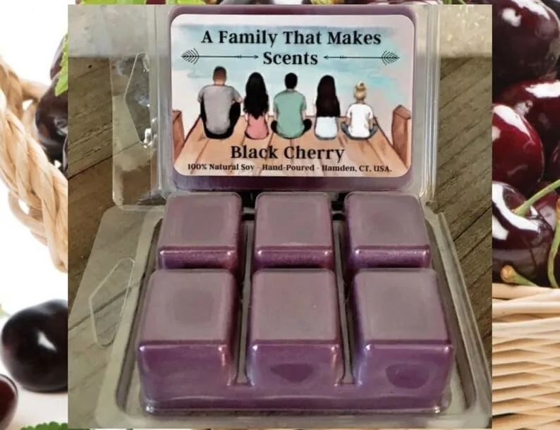 70 Scents- Strong Scent- Long Lasting - Eco-Friendly - Hand-Poured - Scented Wax Tarts- Choose Your Scent. Max Scent (Black Cherry)