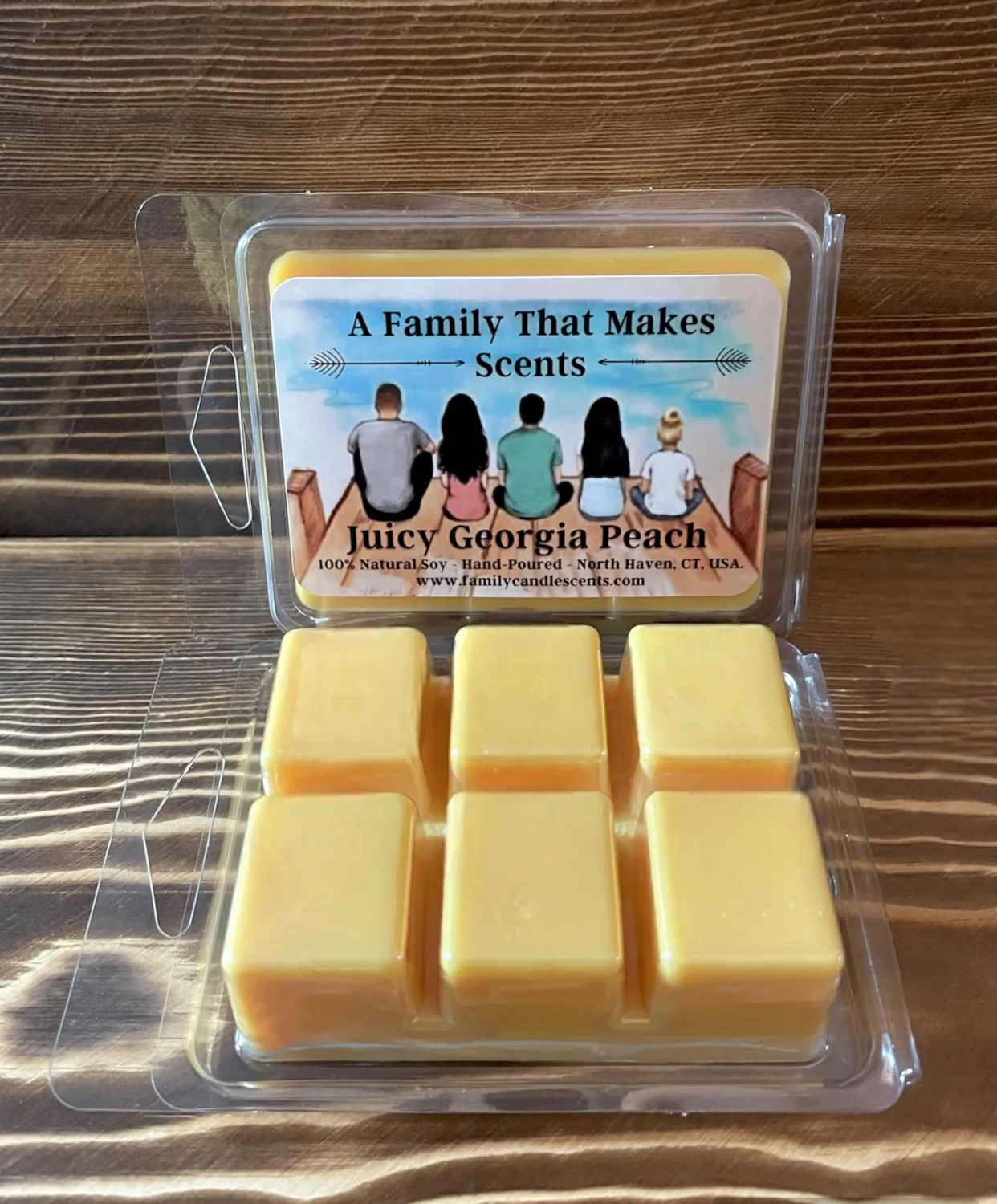Georgia Peach Wax Melts - Long Lasting - Eco-Friendly - Hand-Poured - Scented Wax Tarts- Choose Your Scent. Max Scent (Juicy Georgia Peach)