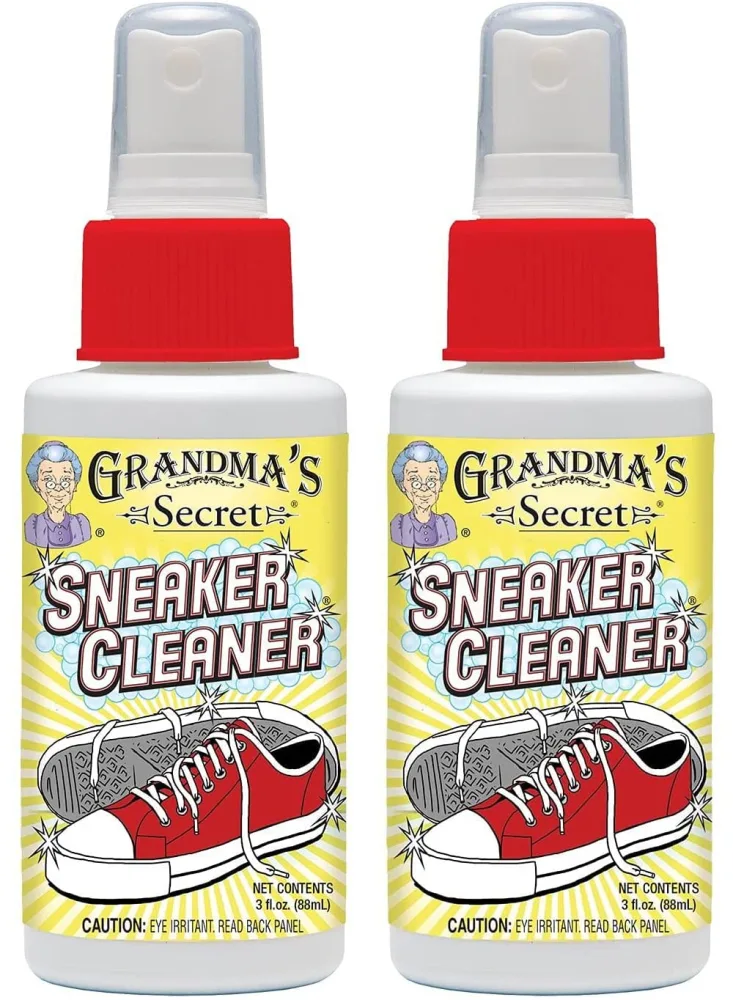 Grandma's Secret Sneaker Cleaner - Shoe Cleaner for Rubber, Canvas and Leather - Stain Remover Spray Removes Dirt, Grime and Grass - Sneakers Cleaner for Outdoor Shoes, Slippers and Moccasins – 3 oz