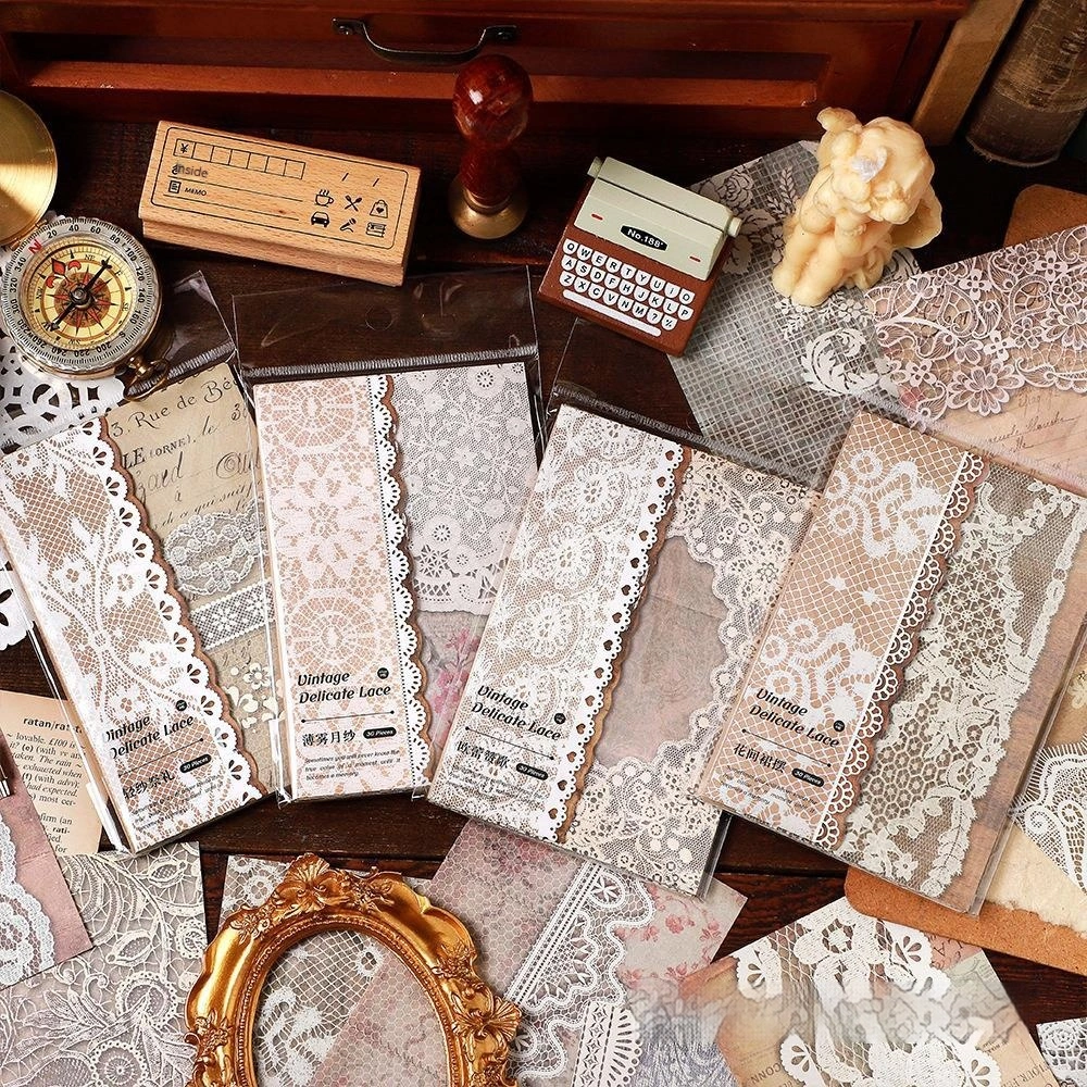 Sample Data Lace Story Lace Good-looking Journal Decorative Source Material Collage