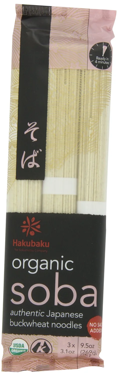 Hakubaku Organic Soba Authentic Japanese Buckwheat Noodles, 9.5 Ounce