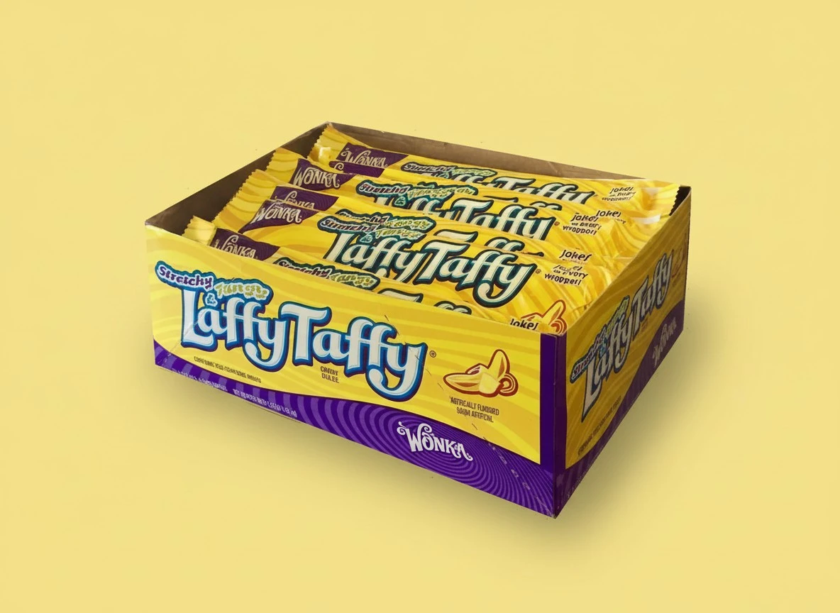 Laffy Taffy Candy, Stretchy & Tangy, Banana Flavor, 1.5 Ounce Bars (Pack of 24)