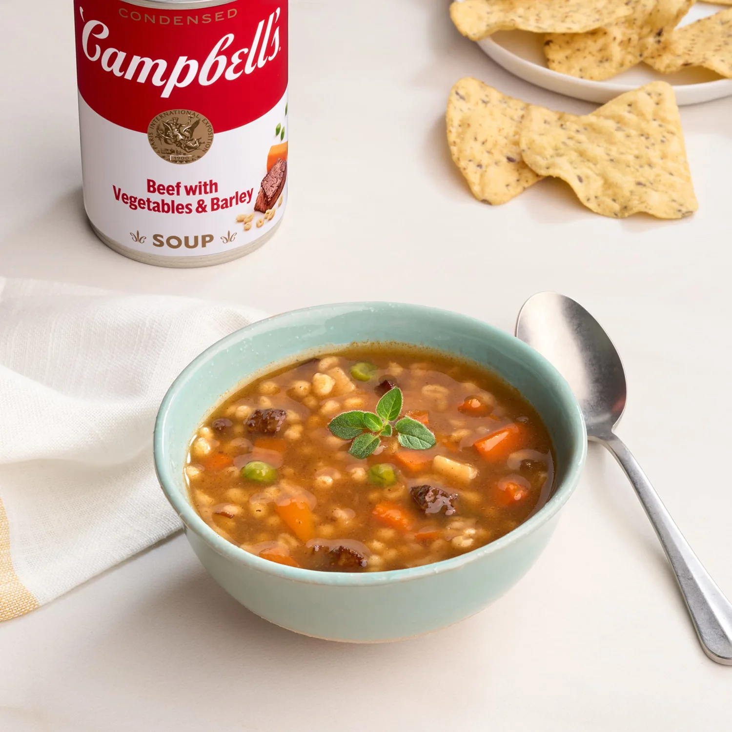 Campbell's Condensed Beef Soup With Vegetables and Barley, 10.5 oz Can