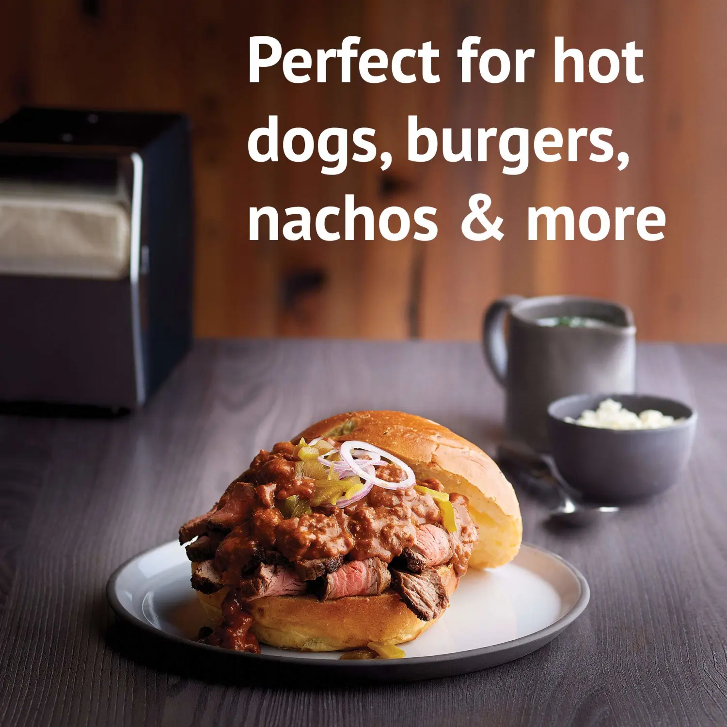Chef-mate Hot Dog Canned Chili Sauce with Meat, Ready to Eat, 6 lb 12 oz (#10 Can Bulk)