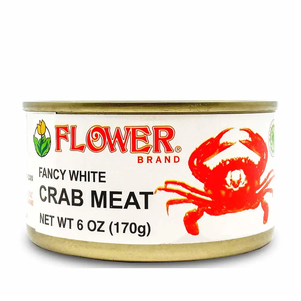 Flower Brand Premium Select Crab Meat Canned Gluten Free Food, High Protein （Pack of 6）