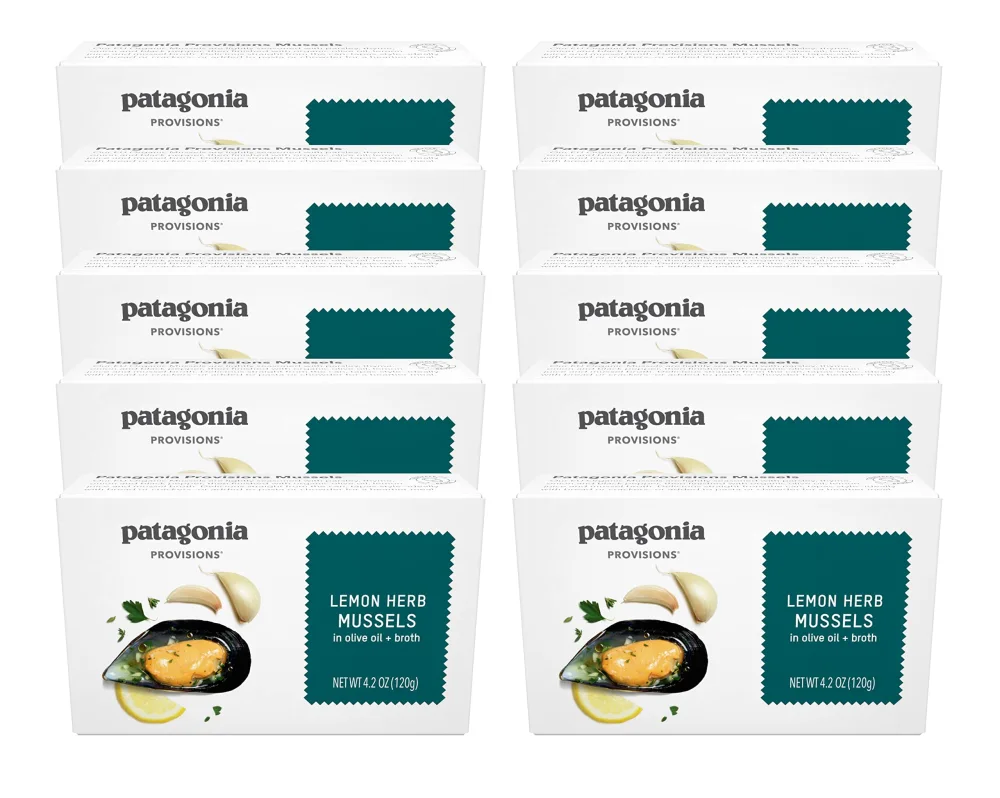 Patagonia Provisions Lemon Herb Mussels (4.2oz unit) 10-Pack