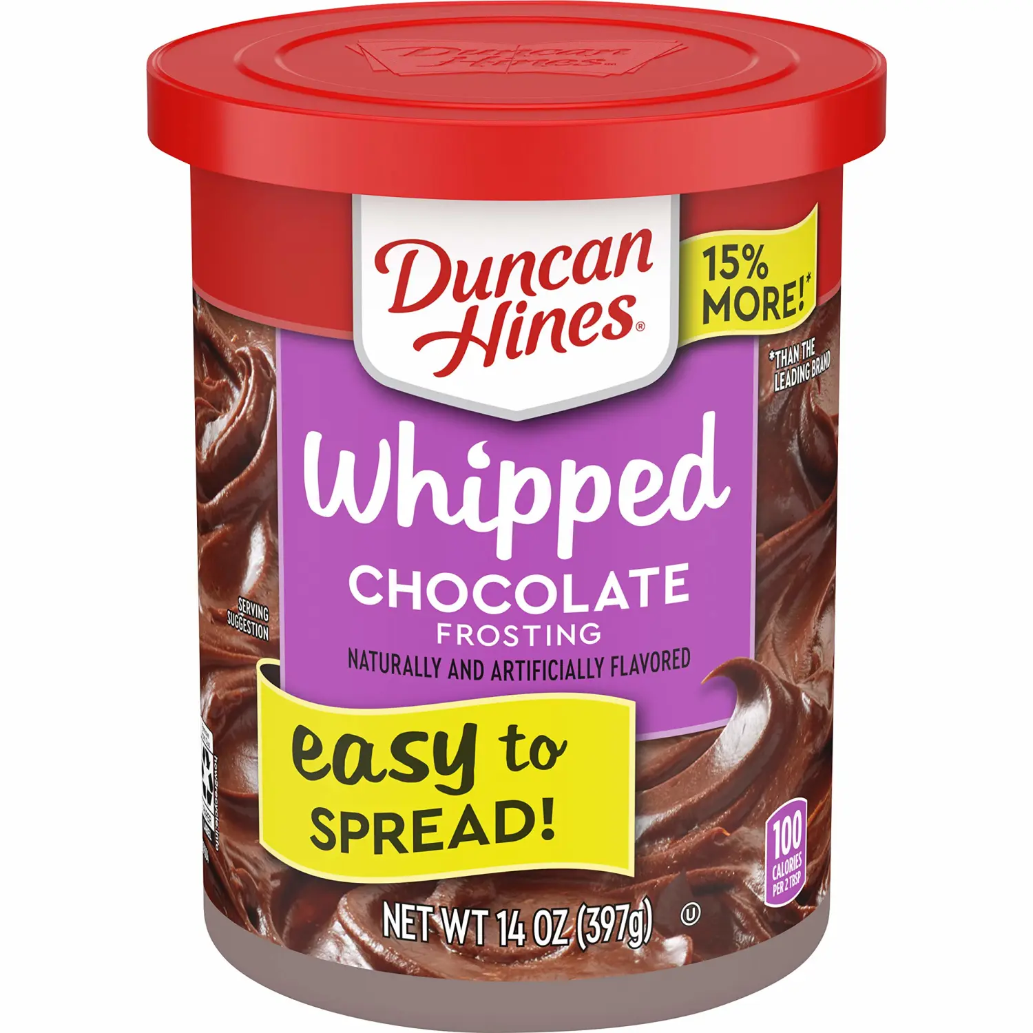 Duncan Hines Whipped Frosting Chocolate, 14 Oz Tub