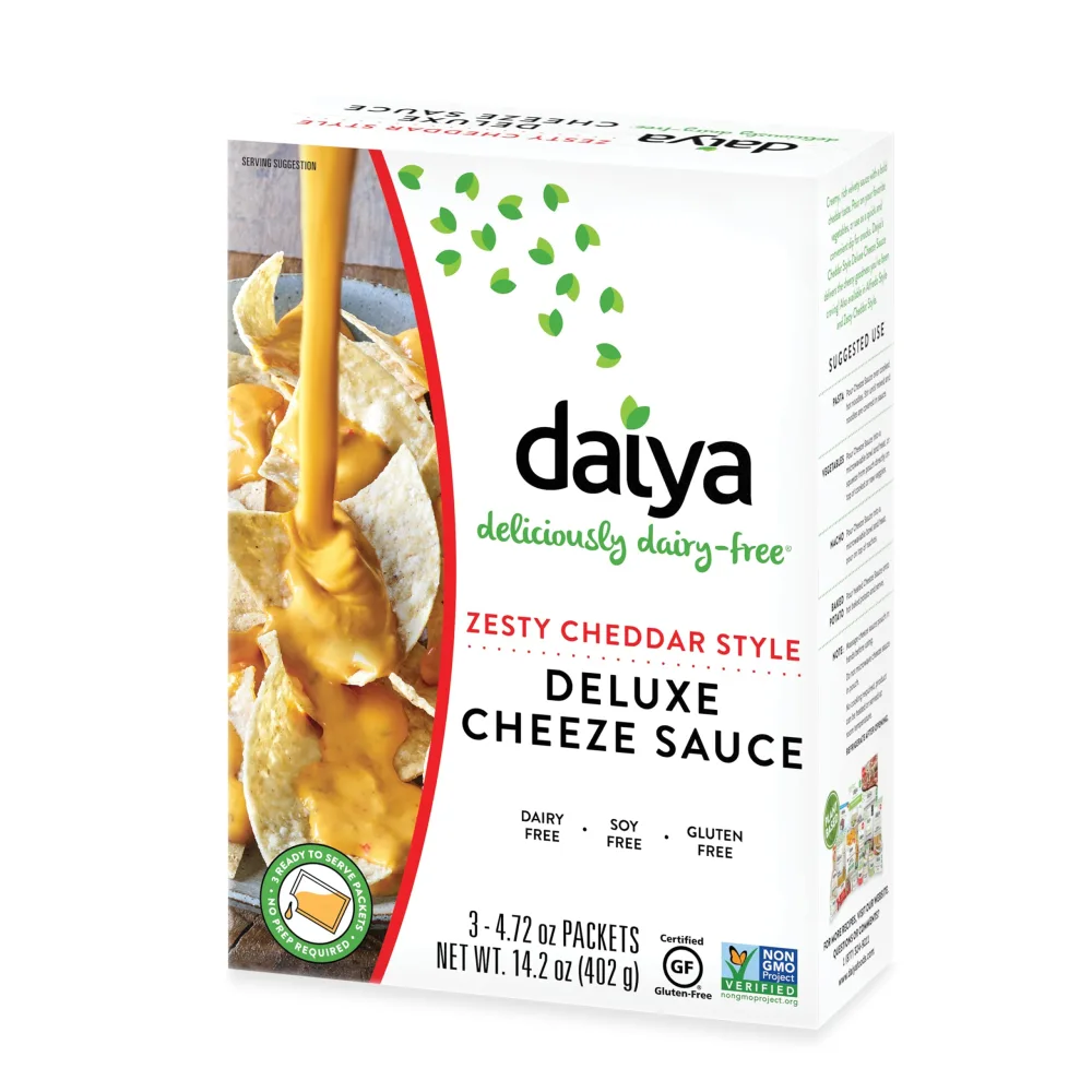 Daiya Zesty Cheddar Vegan Cheese Sauce, Dairy Free Vegan Queso Dip (Pack of 1)