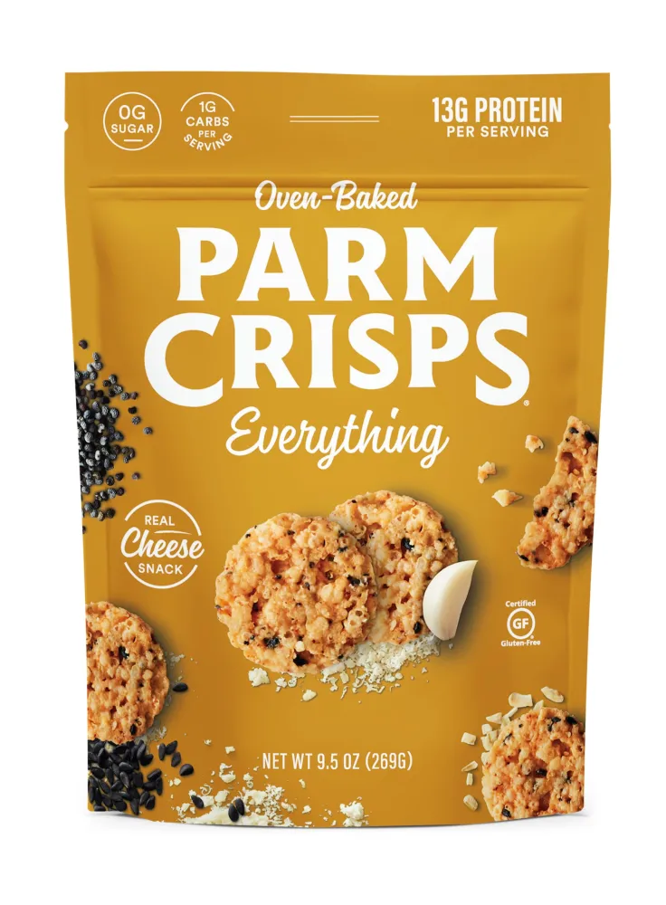 Parmcrisps Oven-Baked Everything Cheese Snack, 9.5 oz