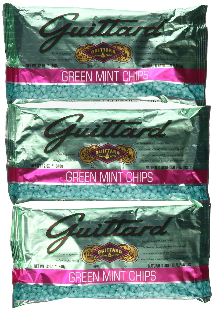 Guittard Green Mint Chips, 12-ounce (Pack of 3)3