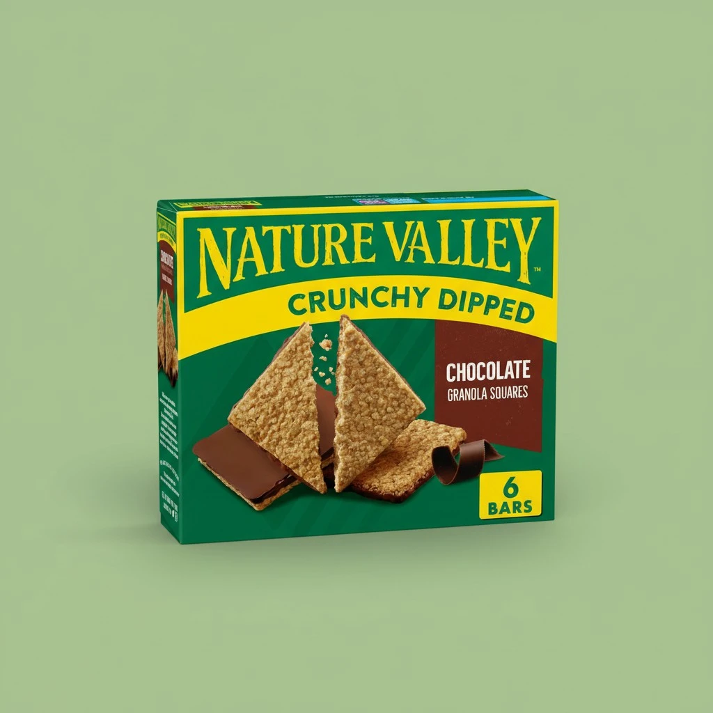 Nature Valley Crunchy Dipped Granola Squares, Oats and Chocolate, 6 ct, 4.68 OZ