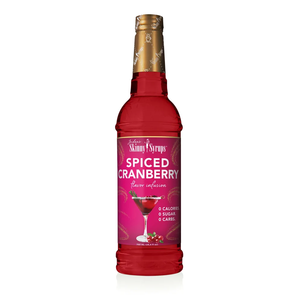 Jordan's Skinny Mixes Syrups, Spiced Cranberry, Sugar Free Flavor Infusion, 25.4 Fl Oz (Pack of 1)