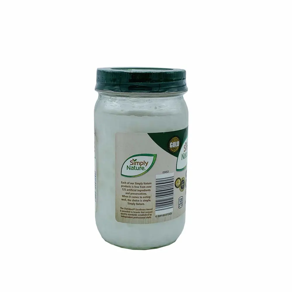 Simply Nature Organic Coconut Oil Unrefined, Cold Pressed, Virgin Oil 14 fl oz