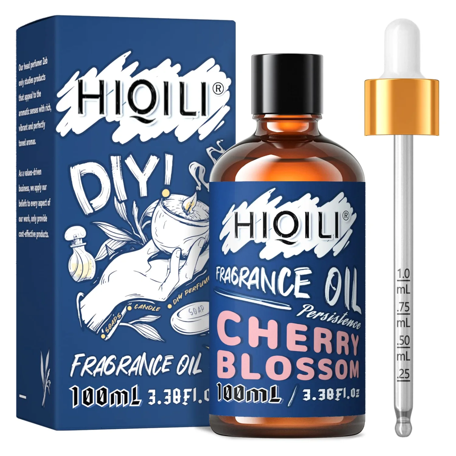 HIQILI Cherry Blossom Essential Oil Floral Fragrance Oil for Diffuser Candle Perfume Making 3.38 Fl Oz Halloween Thanksgiving Gift
