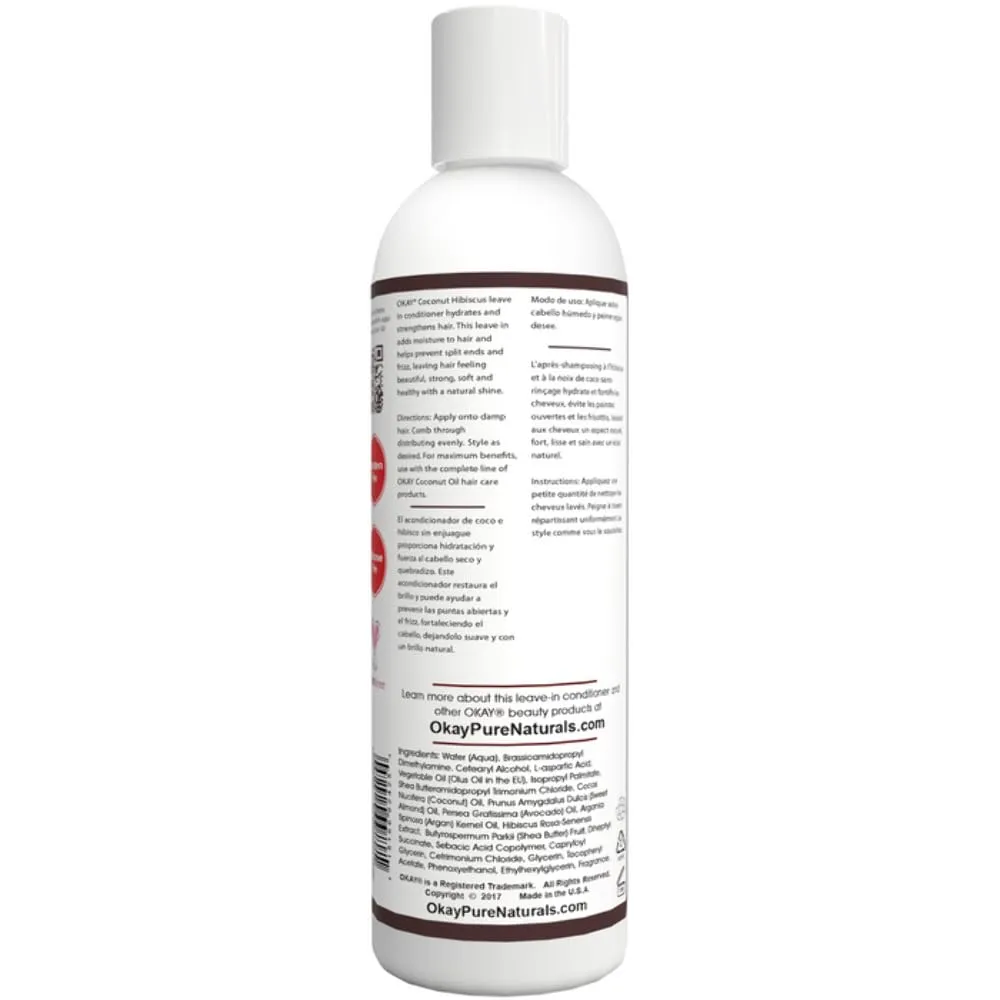 OKAY COCONUT and HIBISCUS LEAVE IN CONDITIONER 8.oz / 237ml