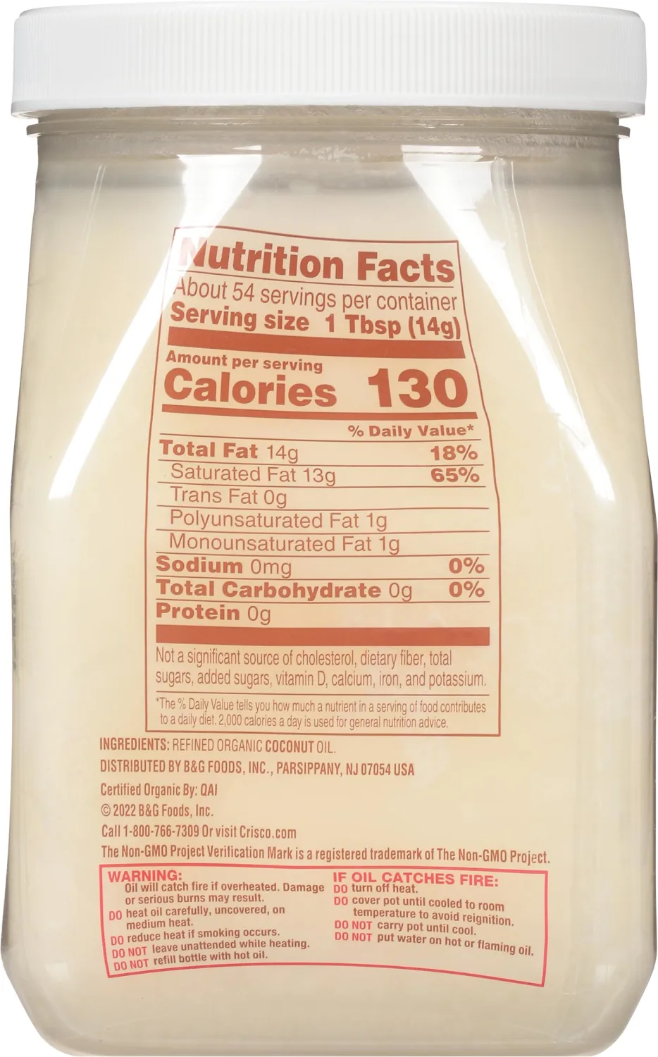 Crisco Refined Organic Coconut Oil, 27 Ounces