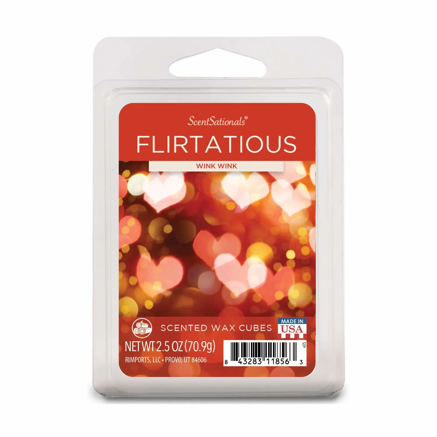 Scentsationals Scented Wax Cubes - Flirtatious - Fragrance Wax Melts for Warmers - Home Air Freshener Tart Pack - Wickless Candle House & Spa Aroma Decor Gift - 2.5oz