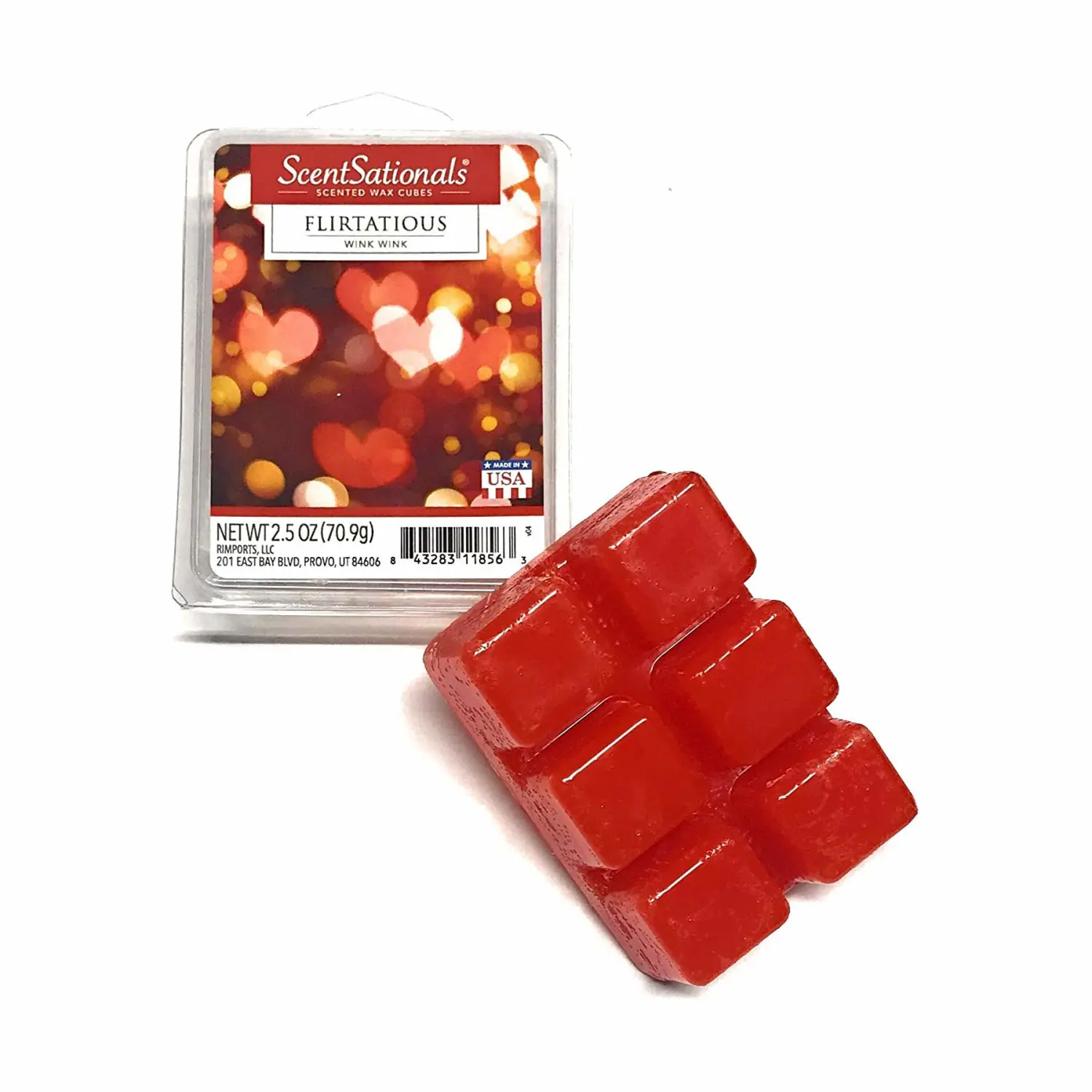 Scentsationals Scented Wax Cubes - Flirtatious - Fragrance Wax Melts for Warmers - Home Air Freshener Tart Pack - Wickless Candle House & Spa Aroma Decor Gift - 2.5oz