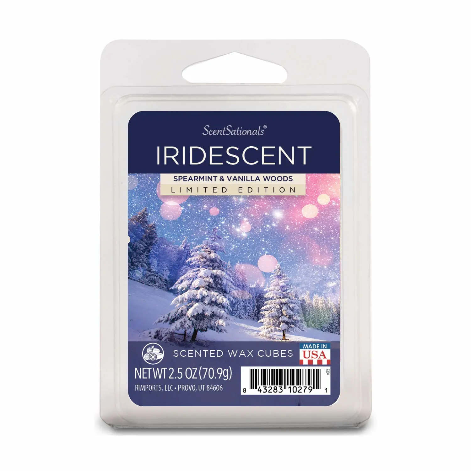 Scentsationals Scented Wax Cubes - Iridescent - Fragrance Wax Melts for Warmers - Home Air Freshener Tart Pack - Wickless Candle House & Spa Aroma Decor Gift - 2.5oz