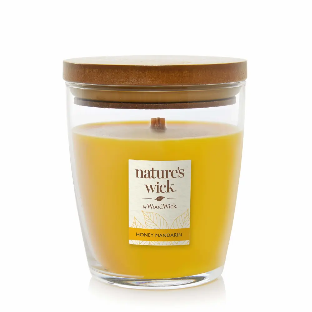 Nature's Wick Honey Mandarin Scented Candle, 10 ounces