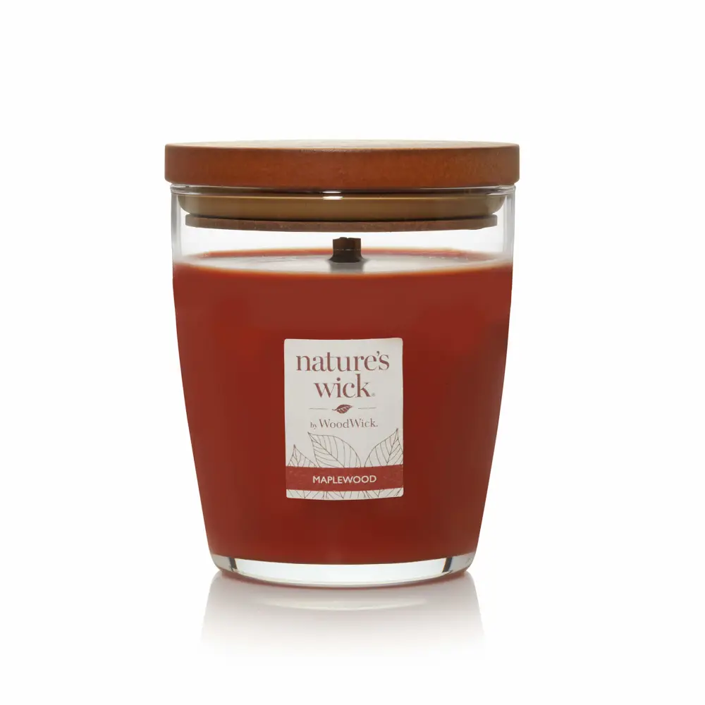 Nature's Wick Maplewood Scented Candle, 10 ounces,Medium