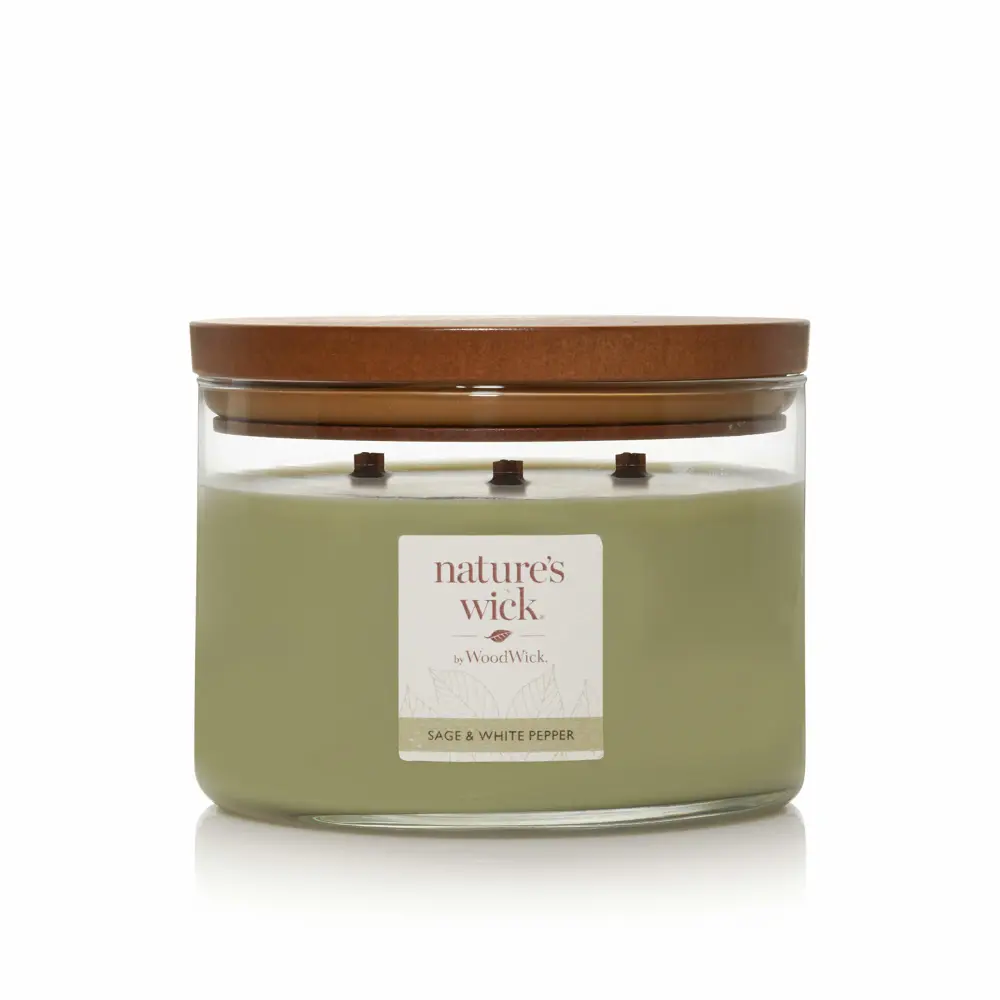 Nature's Wick Sage & White Pepper 3-Wick Candle, 18 oz.