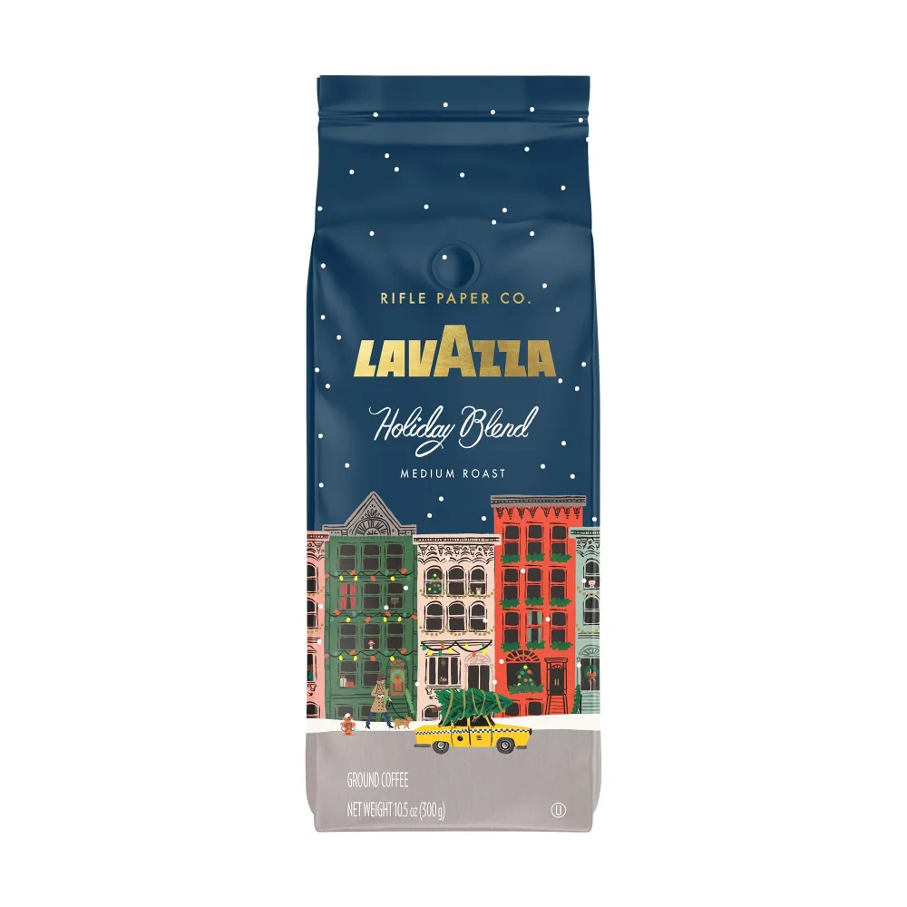 Lavazza + Rifle Paper Co. Holiday Blend Ground Coffee Medium Roast 10.5 oz. (Pack of 6)