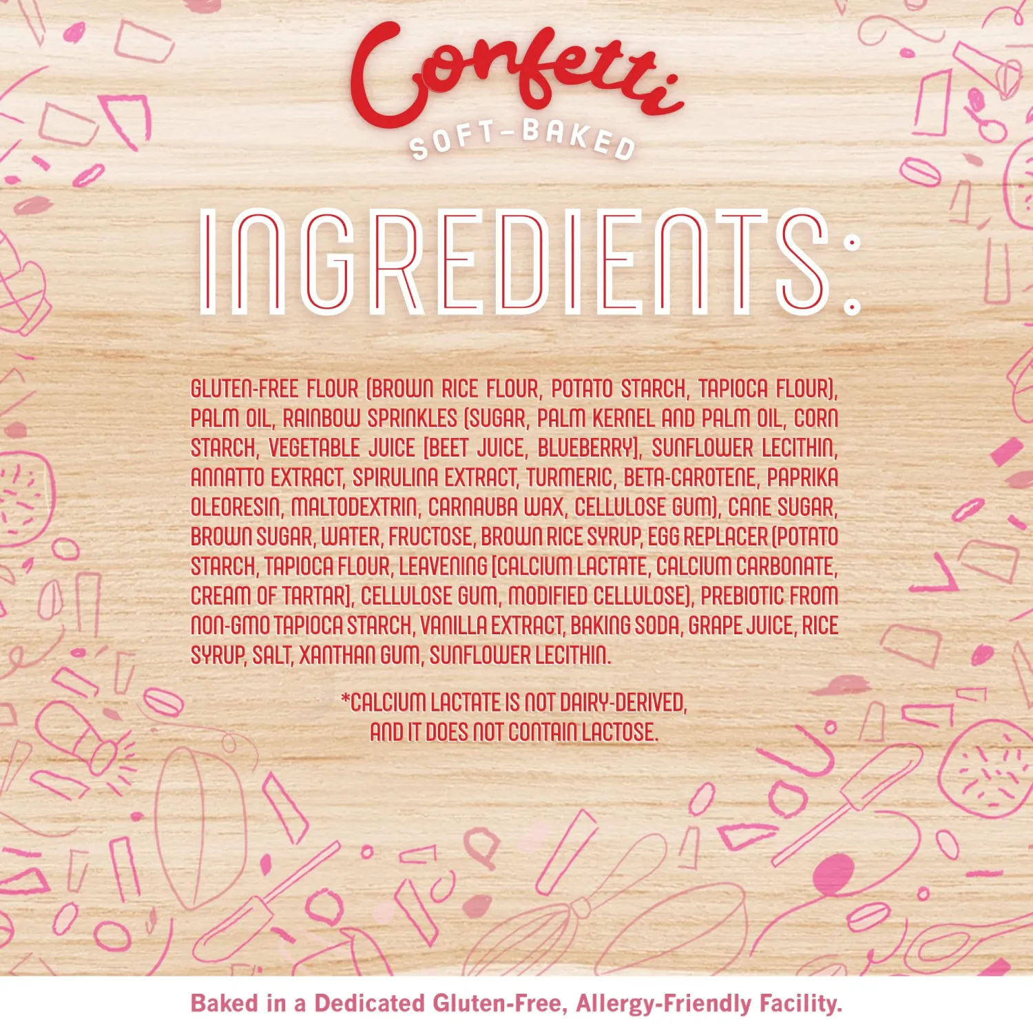 Cybele’s Free To Eat Gluten-Free & Vegan Cookies - Plant-Based, Dairy, Soy, & Nut Free - Soft-Baked School Safe Snack For Kids & Adults - 12 Cookies Per 6 oz Box (Confetti, Pack of 1)