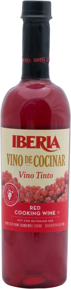 Iberia Red Cooking Wine 25.4 fl. oz., Exclusively for Cooking, Full-Strength Wine That Enhance the Flavor of Almost Any Dish