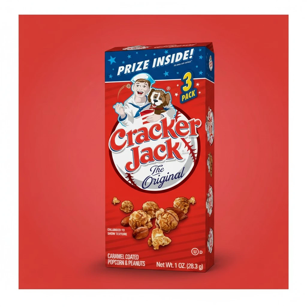 Cracker Jack Popcorn & Peanuts, Caramel Coated,1 Ounce (Pack of 3)