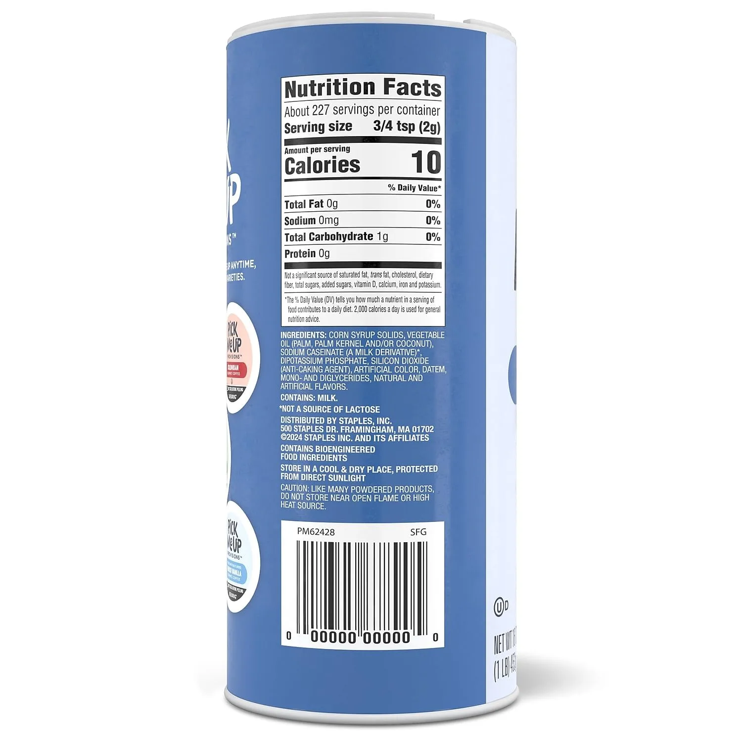 N'Joy 827783 Non-Dairy Coffee Creamer, 16 oz Canister, 8/Carton