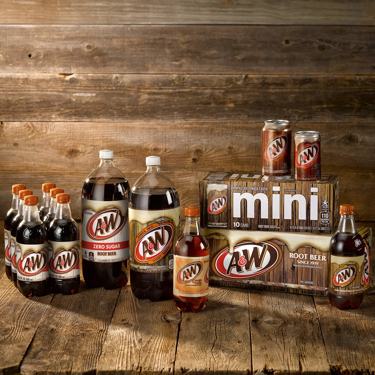 A&W Cream Soda Zero Sugar, 12 fl oz cans, 12 pack