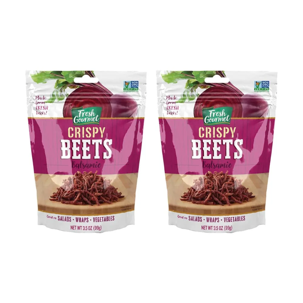 Fresh Gourmet Crispy Balsamic Beets 3.5 Ounce (Pack of 2)