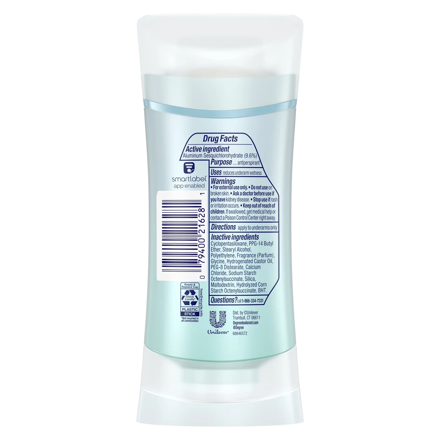 Degree Antiperspirant for Women Protects from Deodorant Stains Pure Clean Deodorant for Women 2.6 oz