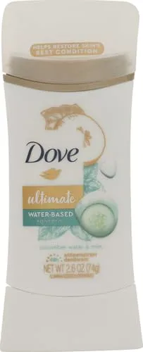 Dove Ultimate Antiperspirant Deodorant Stick Cucumber Water and Mint 2.6 oz